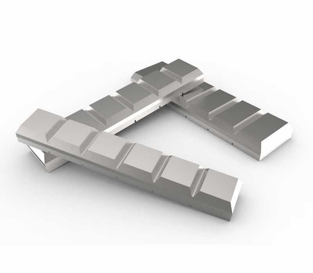 Blocs d'usure double dominal pour la protection d'usure et d'impact