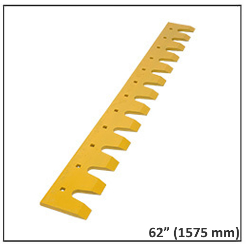 62 '(1575 mm) Boulon dentelé sur le bord de coupe