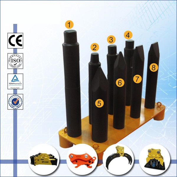 Ciseau à outils émoussé du disjoncteur de marteau hydraulique