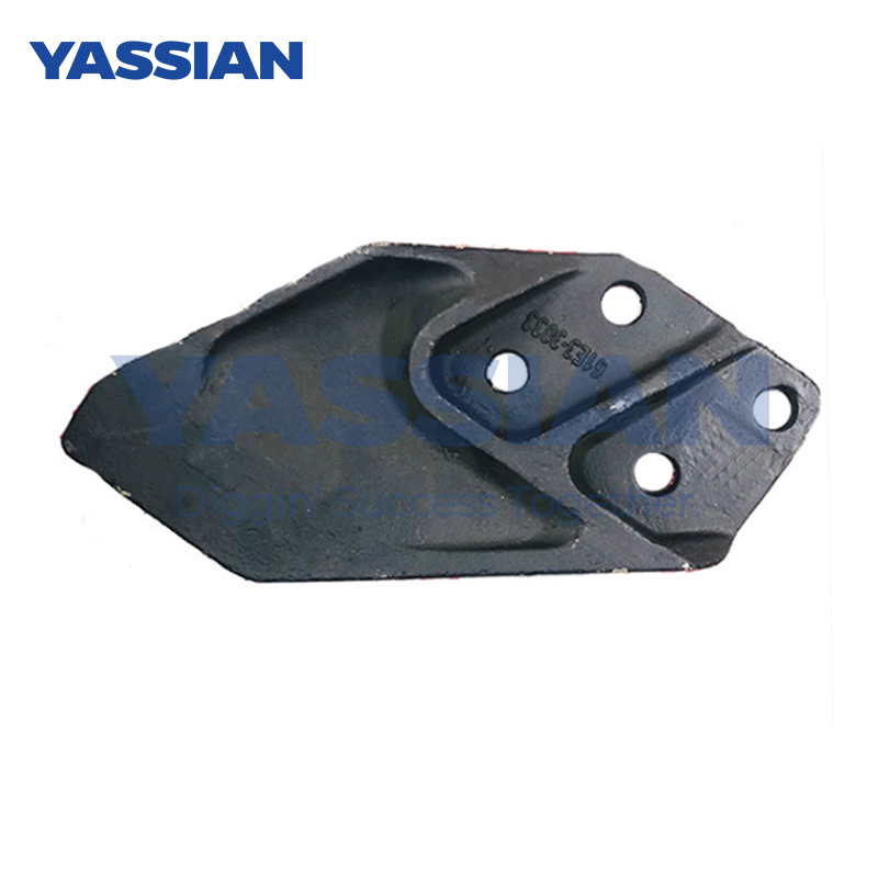 61e3-3033 Coupeur latéral de godet série Hyundai R210, dent et adaptateur de creusement de godet d'excavatrice et de chargeur, pièces de rechange pour machines de construction