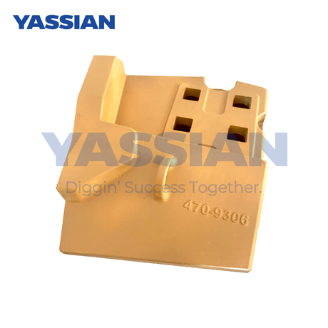 470-9306 Demi-flèche pour chargeur souterrain CAT, main droite 55 mm, bord de coupe demi-flèche pour chargeur, protection des bords de demi-flèche de remplacement Caterpillar à souder/boulonné, bords de segment de chargeur sur pneus CAT, demi-flèche