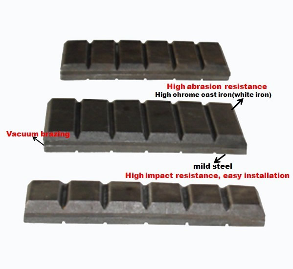 Blocs d'usure double dominal pour la protection d'usure et d'impact