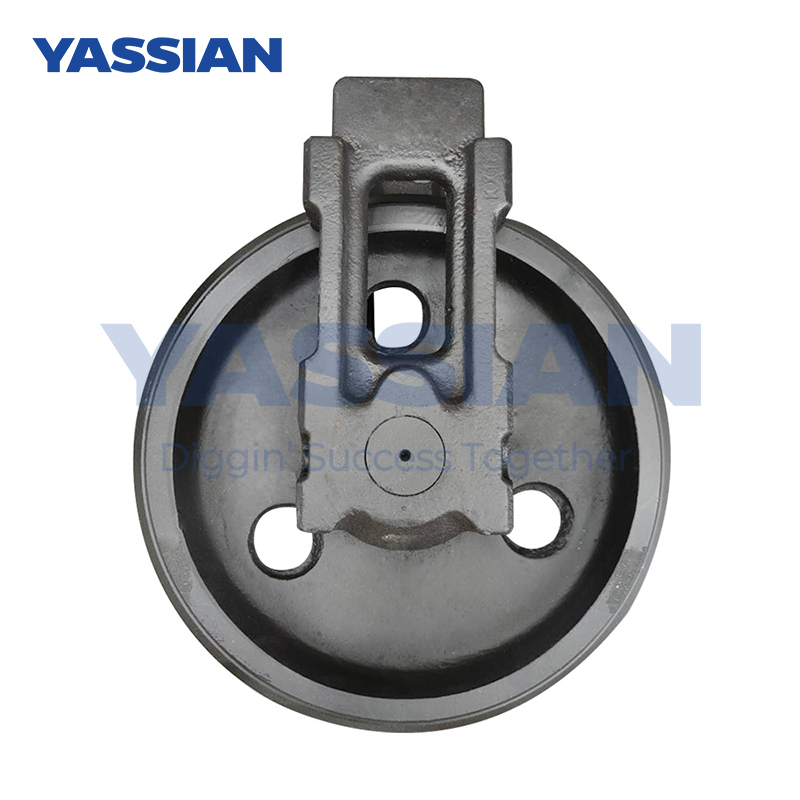 Excavator Wheel Front Idler E325 Assemblage de rouleaux de rechange de courses de courses avant de roulement