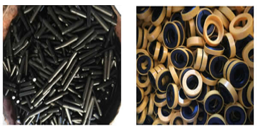 Pins de dents de chat et komatsu