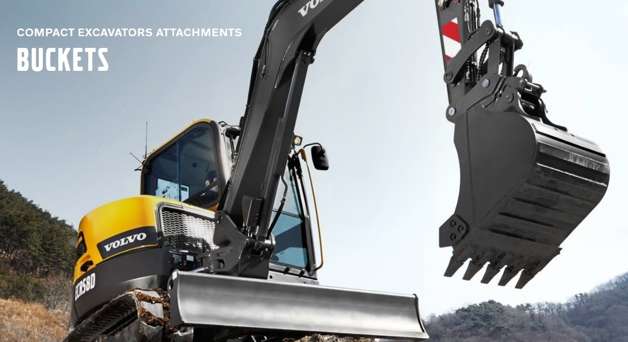 Volvo-Compact-Excavators-Attachements-Bucket