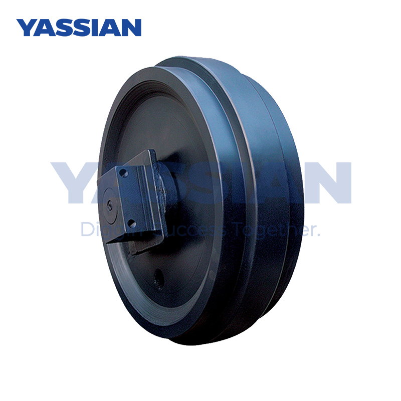 Excavator Wheel Front Idler E325 Assemblage de rouleaux de rechange de courses de courses avant de roulement