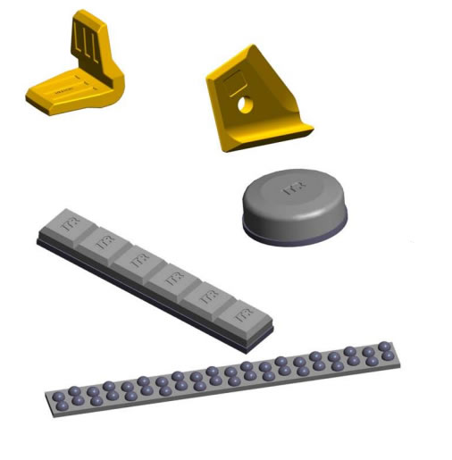 Bouton d'usure laminé à 700bh Usure 110 mm